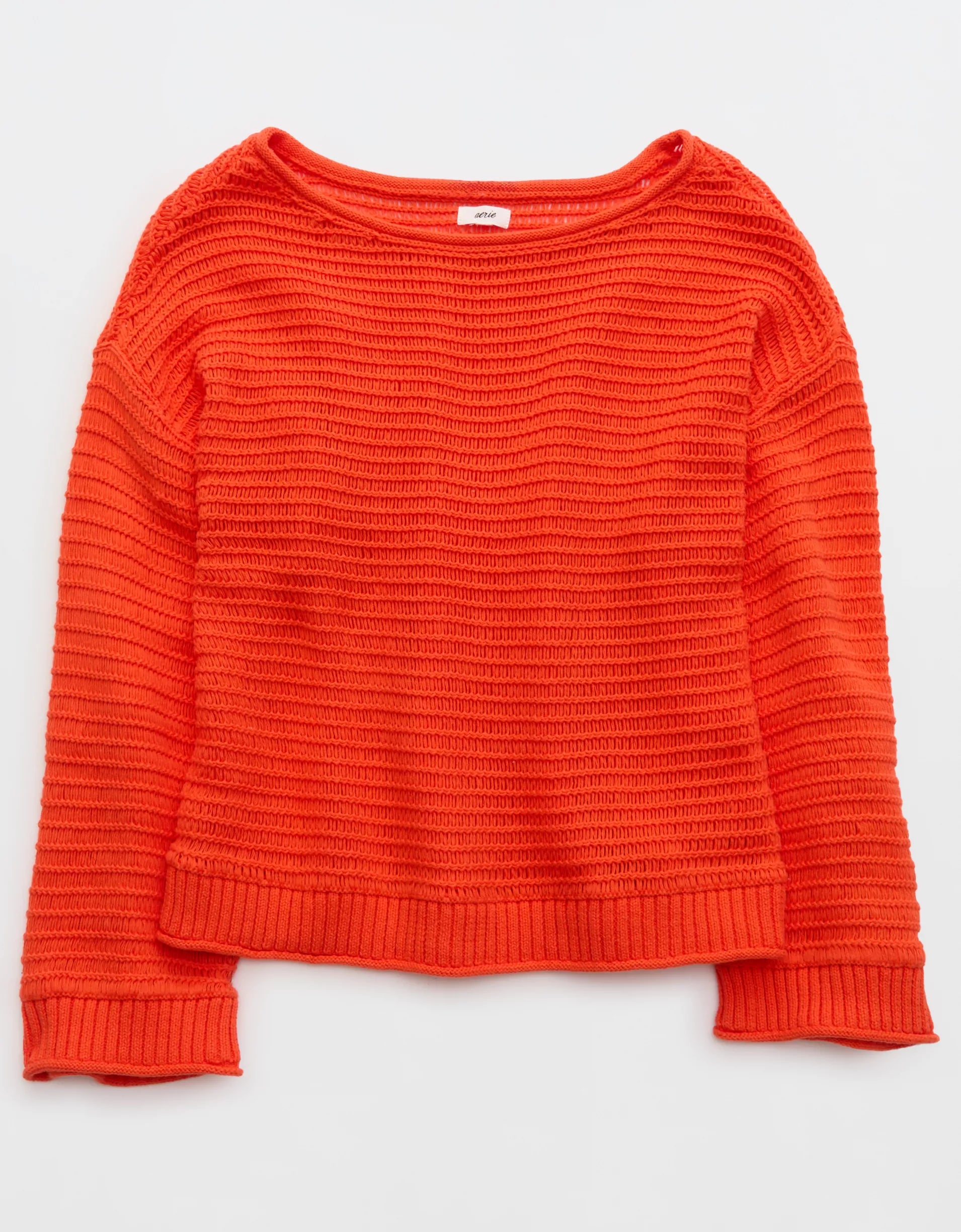 Sunkissed, texturierte Off-The-Shoulder-Sweater